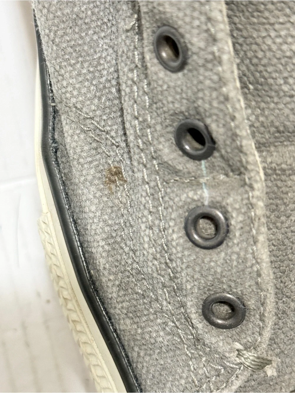 Converse John Varvatos Chuck Taylor Slip On Laceless Gray Vintage Men's Sz 10.5